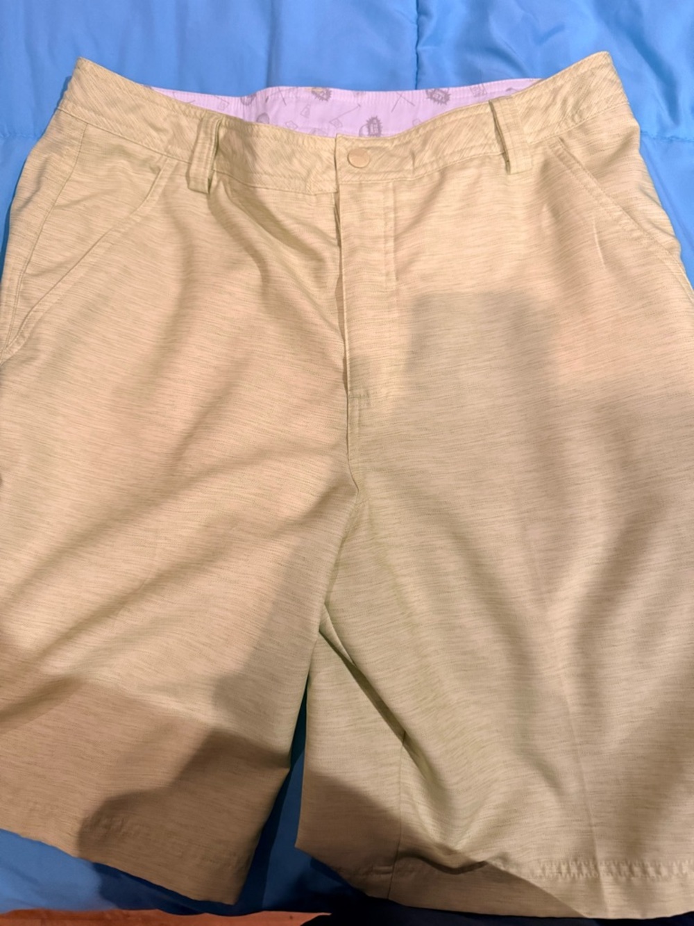 Puma Men's neon yellow / green  Front Shorts golf